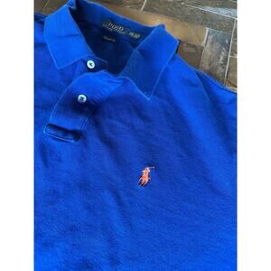 Polo Ralph Lauren Royal Blue Orange Pony Short Sleeve Polo Mens Size XXL